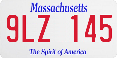 MA license plate 9LZ145