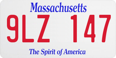 MA license plate 9LZ147
