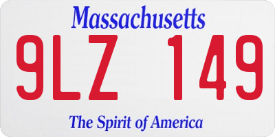 MA license plate 9LZ149