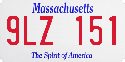 MA license plate 9LZ151