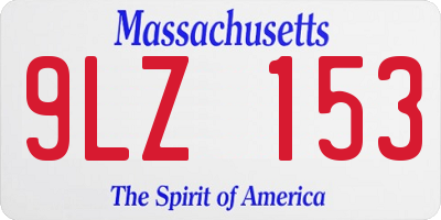 MA license plate 9LZ153