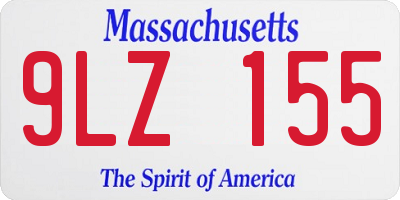 MA license plate 9LZ155