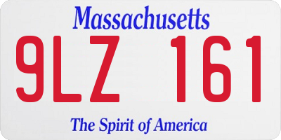 MA license plate 9LZ161