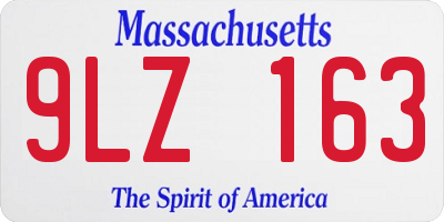 MA license plate 9LZ163