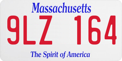 MA license plate 9LZ164