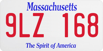 MA license plate 9LZ168