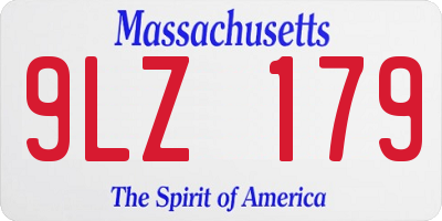 MA license plate 9LZ179