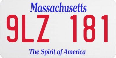 MA license plate 9LZ181