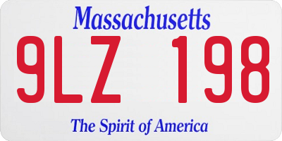 MA license plate 9LZ198