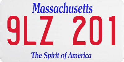 MA license plate 9LZ201