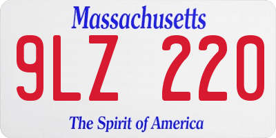 MA license plate 9LZ220