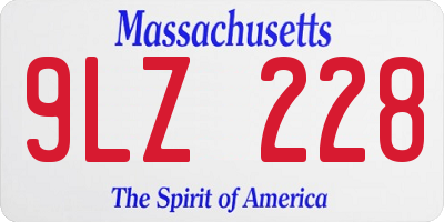 MA license plate 9LZ228