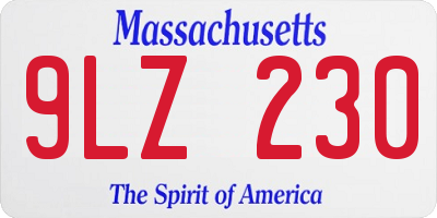 MA license plate 9LZ230