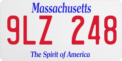 MA license plate 9LZ248