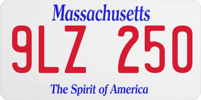 MA license plate 9LZ250