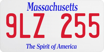 MA license plate 9LZ255