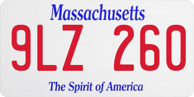 MA license plate 9LZ260