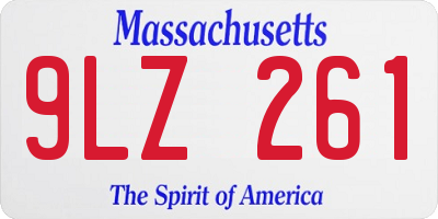 MA license plate 9LZ261