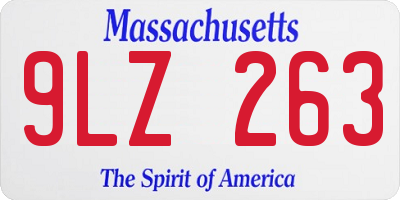 MA license plate 9LZ263