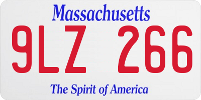 MA license plate 9LZ266