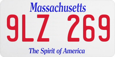 MA license plate 9LZ269