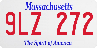 MA license plate 9LZ272