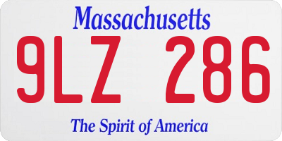 MA license plate 9LZ286
