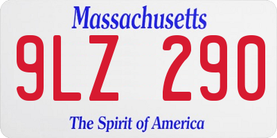 MA license plate 9LZ290