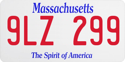 MA license plate 9LZ299