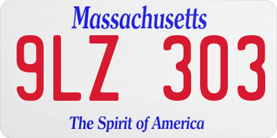 MA license plate 9LZ303