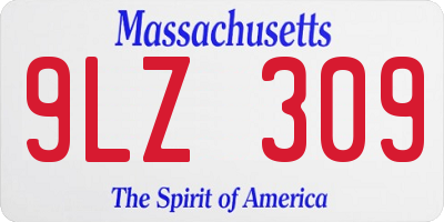 MA license plate 9LZ309