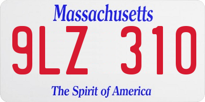 MA license plate 9LZ310