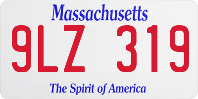 MA license plate 9LZ319