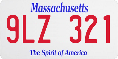 MA license plate 9LZ321