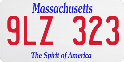 MA license plate 9LZ323