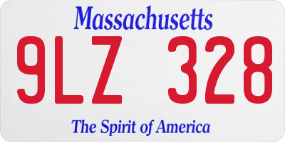 MA license plate 9LZ328