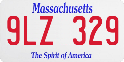MA license plate 9LZ329