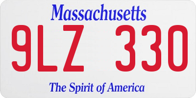 MA license plate 9LZ330
