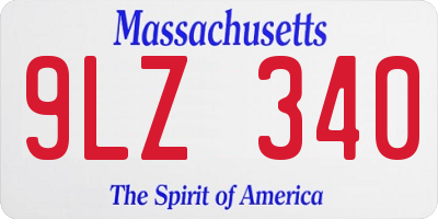 MA license plate 9LZ340