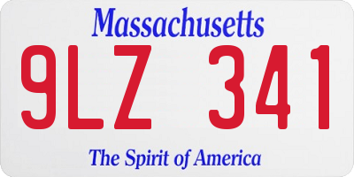 MA license plate 9LZ341