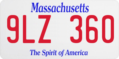 MA license plate 9LZ360