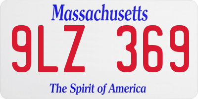 MA license plate 9LZ369