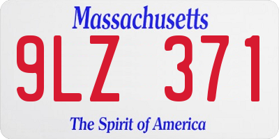 MA license plate 9LZ371