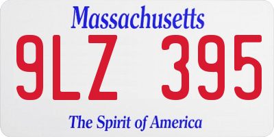 MA license plate 9LZ395
