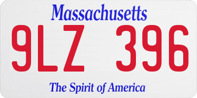 MA license plate 9LZ396