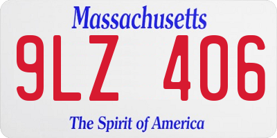 MA license plate 9LZ406