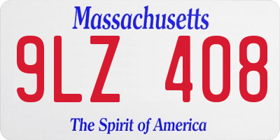 MA license plate 9LZ408