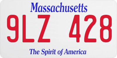 MA license plate 9LZ428
