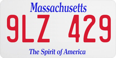 MA license plate 9LZ429