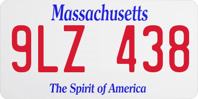MA license plate 9LZ438
